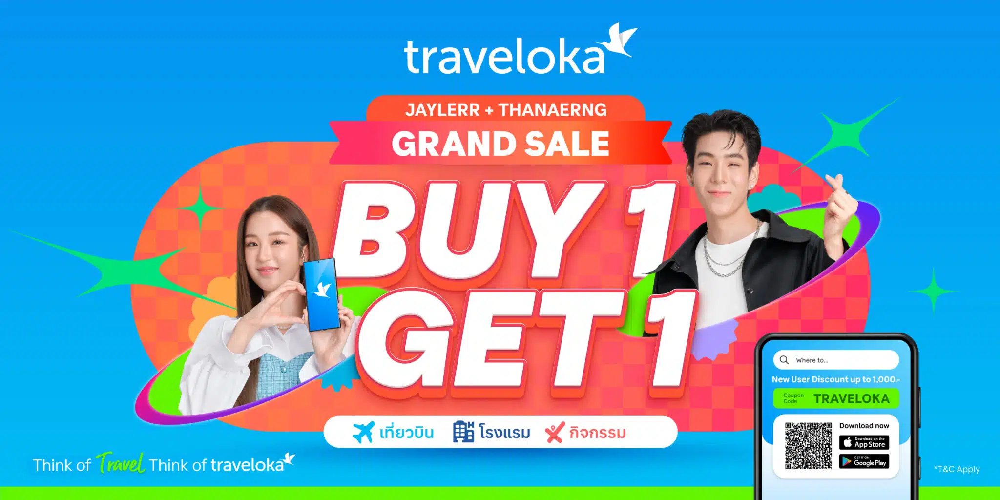 Traveloka เปิดตัวแบรนด์แอมบาสเดอร์คู่รักนักเที่ยว เจเจ-ต้าเหนิงเชิญชวนชาวไทยร่วมเดินทางท่องเที่ยวทั่วโลก